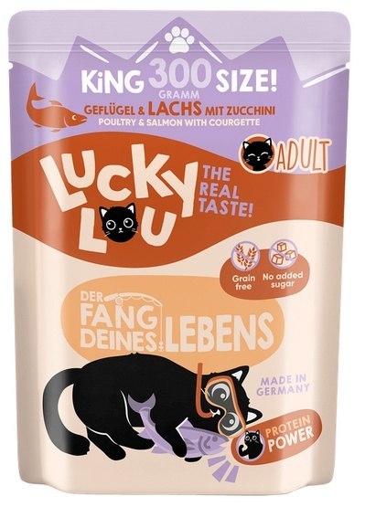 Lucky Lou Lifestage Adult Drób i łosoś saszetka 300g Lucky Lou Lifestage Adult Drób i łosoś saszetka 300g