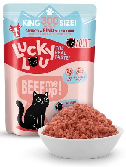 Lucky Lou Lifestage Adult Drób i wołowina saszetka 300g Lucky Lou Lifestage Adult Drób i wołowina saszetka 300g