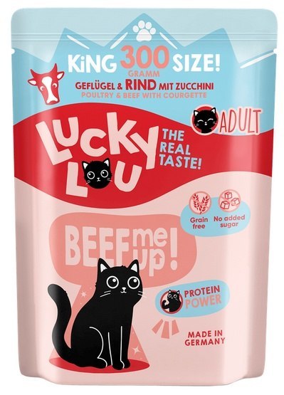 Lucky Lou Lifestage Adult Drób i wołowina saszetka 300g Lucky Lou Lifestage Adult Drób i wołowina saszetka 300g