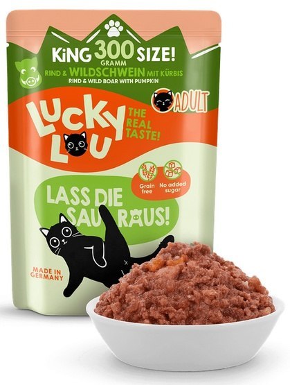 Lucky Lou Lifestage Adult Wołowina i dzik saszetka 300g Lucky Lou Lifestage Adult Wołowina i dzik saszetka 300g