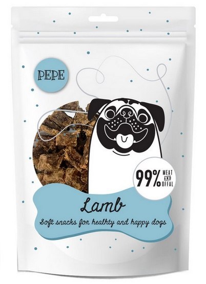 Paka Zwierzaka PEPE Mini Chunkies Lamb (jagnięcina) 70g Paka Zwierzaka PEPE Mini Chunkies Lamb (jagnięcina) 70g