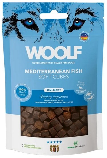 Woolf Soft Cubes Mediterranean Fish 100g Woolf Soft Cubes Mediterranean Fish 100g