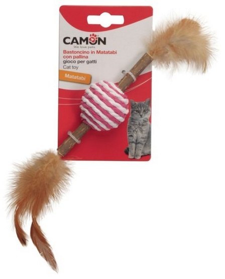 Camon Cat Toy Matatabi z kulą i piórkami Camon Cat Toy Matatabi z kulą i piórkami