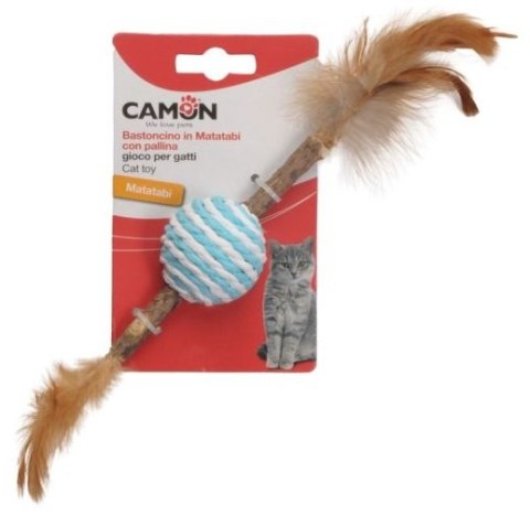 Camon Cat Toy Matatabi z kulą i piórkami Camon Cat Toy Matatabi z kulą i piórkami