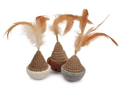 Camon Cat Toy Półkul z piórkami 12cm Camon Cat Toy Półkul z piórkami 12cm