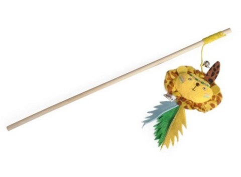Camon Cat Toy Wędka drewniana z dzwonkiem i kocimiętką jungle Camon Cat Toy Wędka drewniana z dzwonkiem i kocimiętką jungle