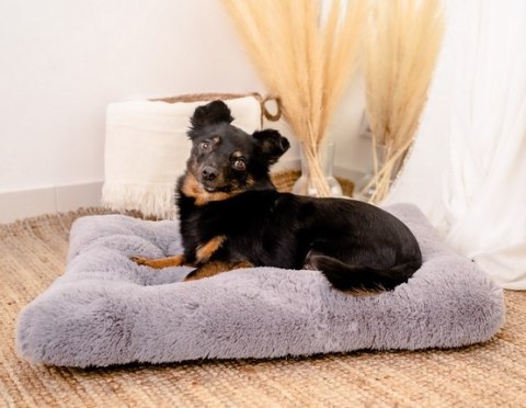 MIMIKO Pets Legowisko Shaggy prostokątne L 65x45cm szare MIMIKO Pets Legowisko Shaggy prostokątne L 65x45cm szare