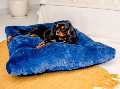 MIMIKO Pets Legowisko Shaggy prostokątne XL 85x65cm chabrowe MIMIKO Pets Legowisko Shaggy prostokątne XL 85x65cm chabrowe