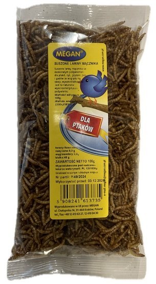 Megan Suszone larwy mącznika 100g Megan Suszone larwy mącznika 100g