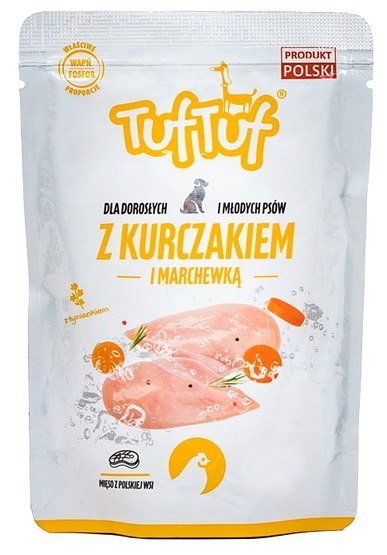TUF TUF Kurczak z marchewką dla psa saszetka 500g TUF TUF Kurczak z marchewką dla psa saszetka 500g