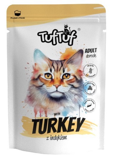 TUF TUF Mielonka z indykiem dla kota saszetka 300g TUF TUF Mielonka z indykiem dla kota saszetka 300g