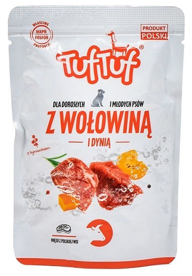 TUF TUF Wołowina z dynią dla psa saszetka 500g TUF TUF Wołowina z dynią dla psa saszetka 500g