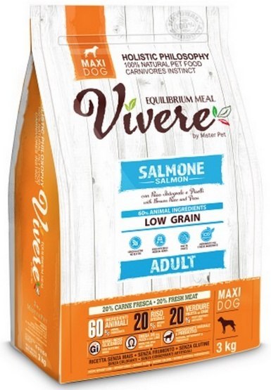 Vivere Maxi Adult Salmon 3kg Karma Monobiałkowa z Łososiem dla dużych ras Vivere Maxi Adult Salmon 3kg Karma Monobiałkowa z Łososiem dla dużych ras