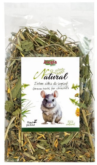 Alegia Natural Zielone ziółka dla szynszyli 120g Alegia Natural Zielone ziółka dla szynszyli 120g