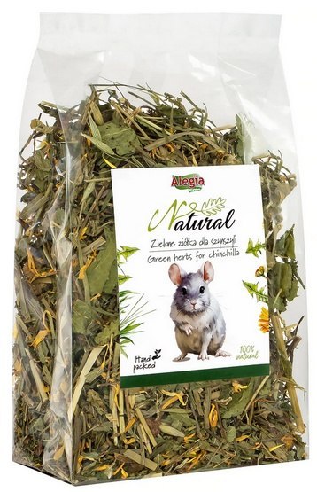 Alegia Natural Zielone ziółka dla szynszyli 120g Alegia Natural Zielone ziółka dla szynszyli 120g