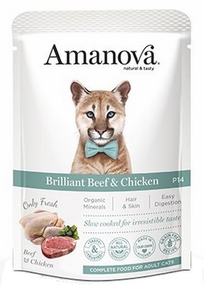 Amanova Kot Brilliant Beef & Chicken saszetka 85g Amanova Kot Brilliant Beef & Chicken saszetka 85g