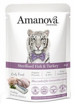 Amanova Kot Sterilised Fish & Turkey saszetka 85g