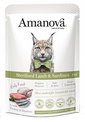 Amanova Kot Sterilised Lamb & Sardine saszetka 85g Amanova Kot Sterilised Lamb & Sardine saszetka 85g