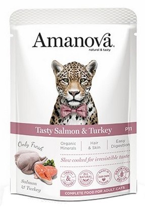 Amanova Kot Tasty Salmon & Turkey saszetka 85g