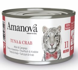 Amanova Kot Tuna & Crab w galaretce puszka 70g