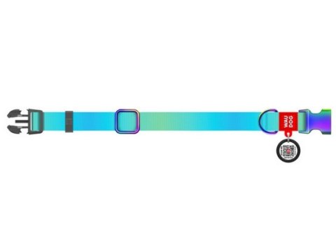Collar WauDog Recycled Obroża nylonowa z QR-paszportem, gradient M 20mm x 28-40cm niebieski Collar WauDog Recycled Obroża nylonowa z QR-paszportem, gradient M 20mm x 28-40cm niebieski