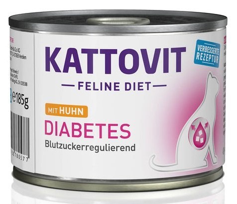 Kattovit Feline Diet Diabetes kurczak puszka 185g Kattovit Feline Diet Diabetes kurczak puszka 185g