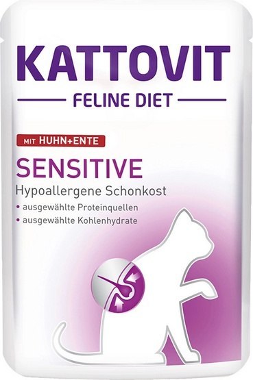 Kattovit Feline Diet Sensitive kurczak i kaczka saszetka 85g Kattovit Feline Diet Sensitive kurczak i kaczka saszetka 85g