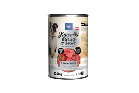 WAFI puszka kawałki mięsne dla psa z wołowiną 1250g WAFI puszka kawałki mięsne dla psa z wołowiną 1250g