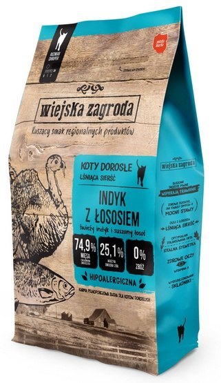Wiejska Zagroda Kot - Indyk z łososiem 5kg Wiejska Zagroda Kot - Indyk z łososiem 5kg
