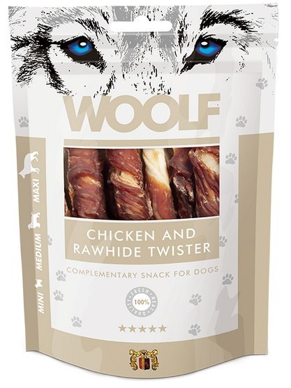 Woolf Chicken & Rawhide Twister 100g Woolf Chicken & Rawhide Twister 100g