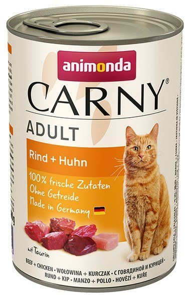 Animonda Carny Adult Wołowina + Kurczak puszka 400g Animonda Carny Adult Wołowina + Kurczak puszka 400g