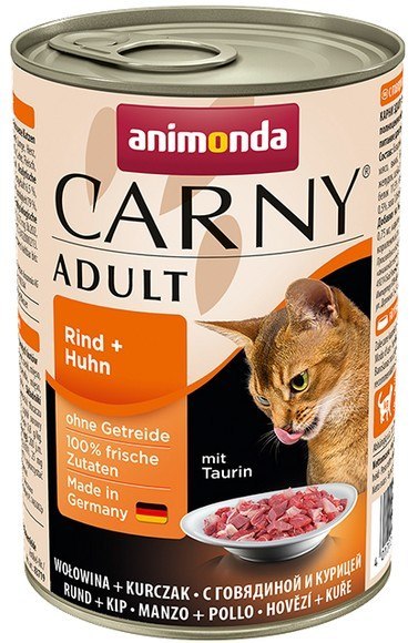 Animonda Carny Adult Wołowina + Kurczak puszka 400g Animonda Carny Adult Wołowina + Kurczak puszka 400g