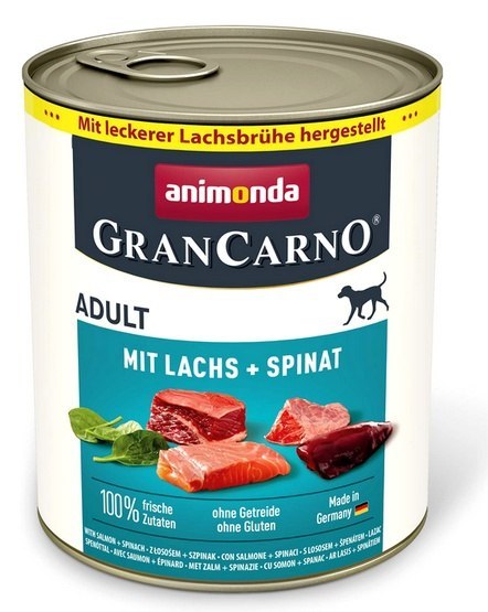 Animonda GranCarno Original Adult Lachs Spinat Łosoś + Szpinak puszka 800g Animonda GranCarno Original Adult Lachs Spinat Łosoś + Szpinak puszka 800g