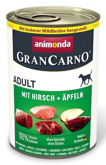Animonda GranCarno Original Adult Rind Hirsch Apfel Wołowina, Jeleń + Jabłko puszka 400g Animonda GranCarno Original Adult Rind Hirsch Apfel Wołowina, Jeleń + Jabłko puszka 400g