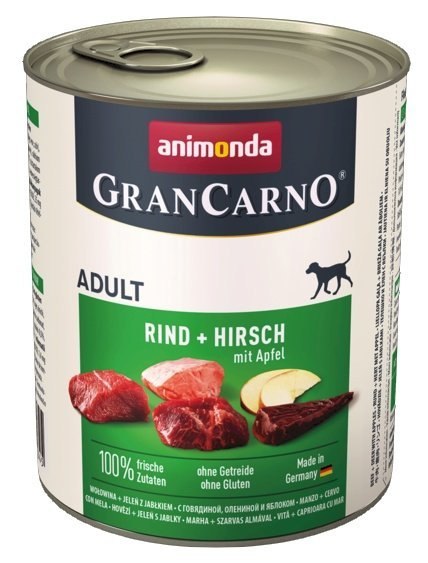 Animonda GranCarno Original Adult Rind Hirsch Apfel Wołowina, Jeleń + Jabłko puszka 800g Animonda GranCarno Original Adult Rind Hirsch Apfel Wołowina, Jeleń + Jabłko puszka 800g