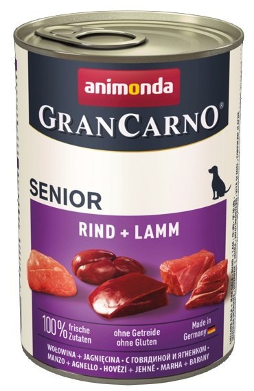 Animonda GranCarno Original Senior Rind Lamm Wołowina + Jagnięcina puszka 400g Animonda GranCarno Original Senior Rind Lamm Wołowina + Jagnięcina puszka 400g