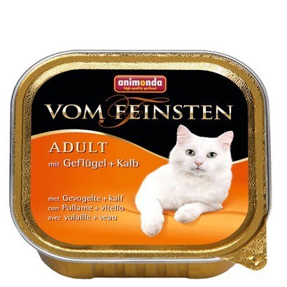 Animonda vom Feinsten Cat Adult z Drobiem i Cielęciną tacka 100g Animonda vom Feinsten Cat Adult z Drobiem i Cielęciną tacka 100g