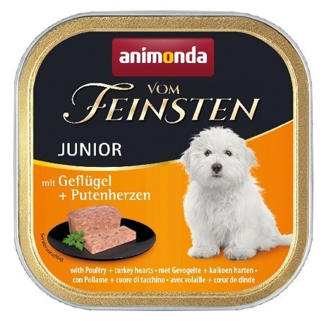 Animonda vom Feinsten Dog Junior Drób i Serca Indyka 150g Animonda vom Feinsten Dog Junior Drób i Serca Indyka 150g