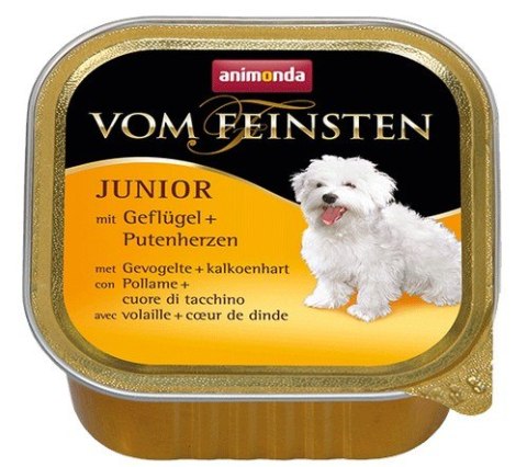 Animonda vom Feinsten Dog Junior Drób i Serca Indyka 150g Animonda vom Feinsten Dog Junior Drób i Serca Indyka 150g
