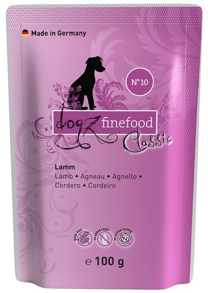 Dogz Finefood Classic N.10 Jagnięcina saszetka 100g Dogz Finefood Classic N.10 Jagnięcina saszetka 100g