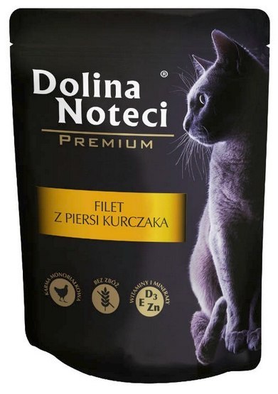 Dolina Noteci Premium Kot Filet z piersi kurczaka saszetka 85g Dolina Noteci Premium Kot Filet z piersi kurczaka saszetka 85g