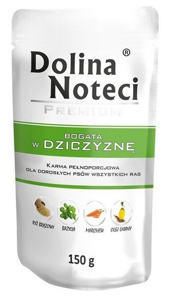 Dolina Noteci Premium Pies Dziczyzna saszetka 150g Dolina Noteci Premium Pies Dziczyzna saszetka 150g