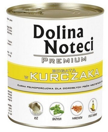 Dolina Noteci Premium Pies Kurczak puszka 800g Dolina Noteci Premium Pies Kurczak puszka 800g