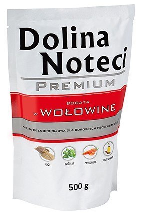 Dolina Noteci Premium Pies Wołowina saszetka 500g Dolina Noteci Premium Pies Wołowina saszetka 500g