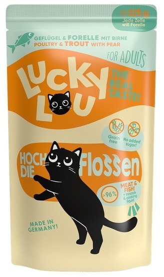 Lucky Lou Lifestage Adult Drób i pstrąg saszetka 125g Lucky Lou Lifestage Adult Drób i pstrąg saszetka 125g