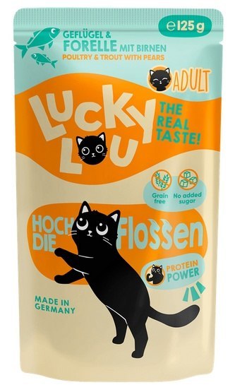 Lucky Lou Lifestage Adult Drób i pstrąg saszetka 125g Lucky Lou Lifestage Adult Drób i pstrąg saszetka 125g