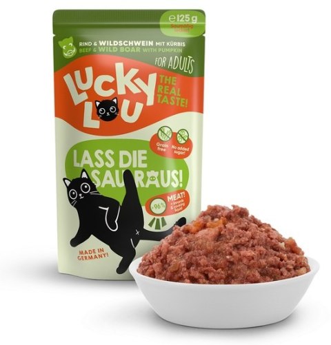 Lucky Lou Lifestage Adult Wołowina i dzik saszetka 125g Lucky Lou Lifestage Adult Wołowina i dzik saszetka 125g