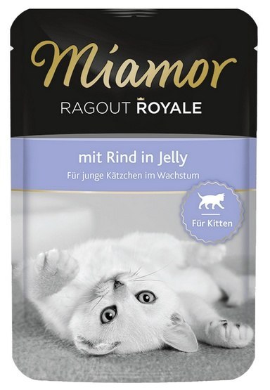 Miamor Ragout Royale Kitten z Wołowiną w galaretce saszetka 100g Miamor Ragout Royale Kitten z Wołowiną w galaretce saszetka 100g