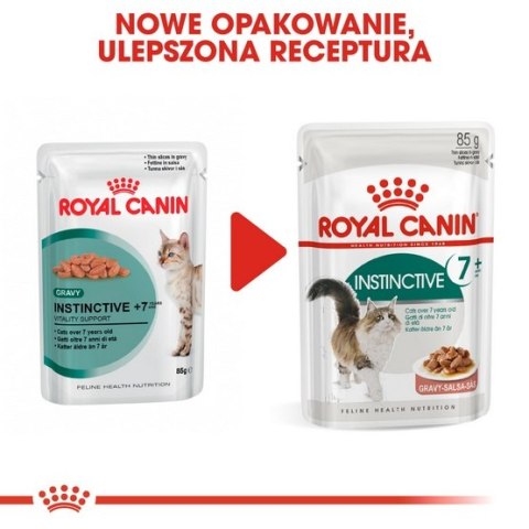 Royal Canin Instinctive +7 w sosie karma mokra dla kotów starszych, wybrednych saszetka 85g Royal Canin Instinctive +7 w sosie karma mokra dla kotów starszych, wybrednych saszetka 85g