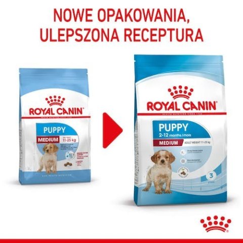 Royal Canin Medium Puppy karma sucha dla szczeniąt, od 2 do 12 miesiąca, ras średnich 15kg Royal Canin Medium Puppy karma sucha dla szczeniąt, od 2 do 12 miesiąca, ras średnich 15kg